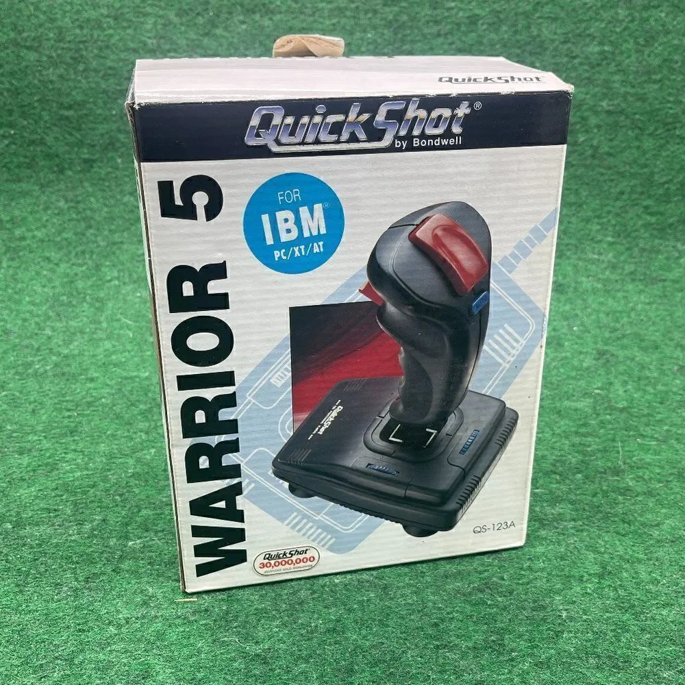 WARRIOR 5 Quickshot QS-123A Deluxe Analog Joystick Vintage Atari IBM XT